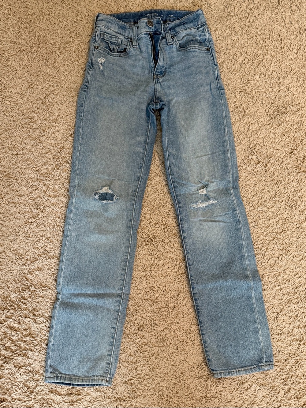 Old Navy Light Blue Distressed Kids Jeans